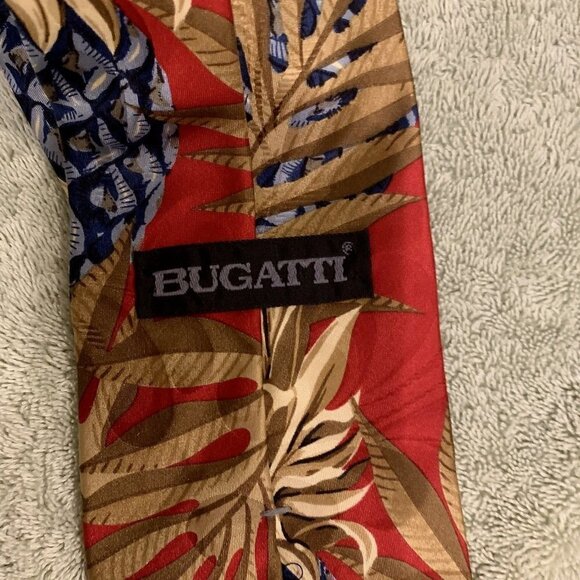 Bugatti Aloha Classic Necktie. Light Sheen. Exceptional Style. WR - Picture 2 of 3
